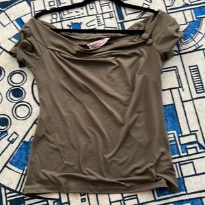 Betty Page Queen of Pinups brown top!